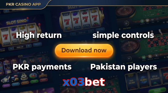 Main screen of X03bet gamedownload page for PK players